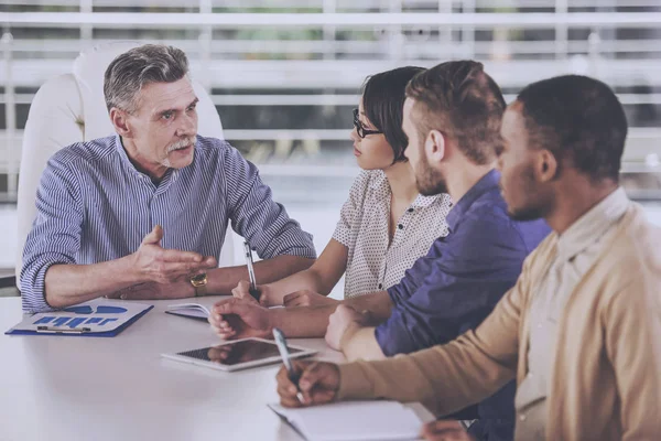 Group of business people having meeting in office — Stock Photo, Image