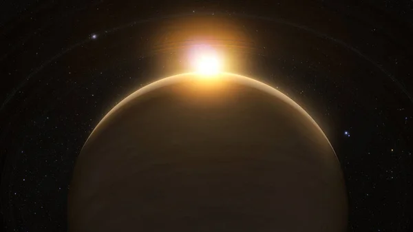 Pierścienie Saturna z planety — Zdjęcie stockowe
