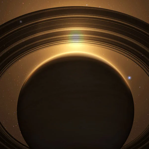 Planeta saturno con anillos — Foto de Stock