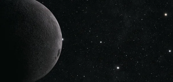 Luna în spațiu — Fotografie, imagine de stoc