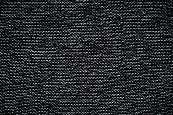 Black Knitted Wool Texture Background Pattern Horizontal Background Selective Focus — Stock Photo, Image