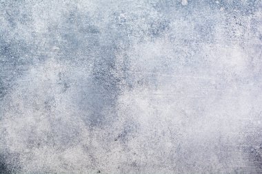 Açık gri taş ya da tahta duvar. Grunge arka planı. Üst manzara..