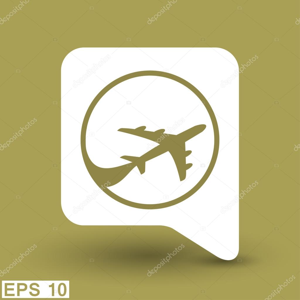 Pictograph of airplane sign