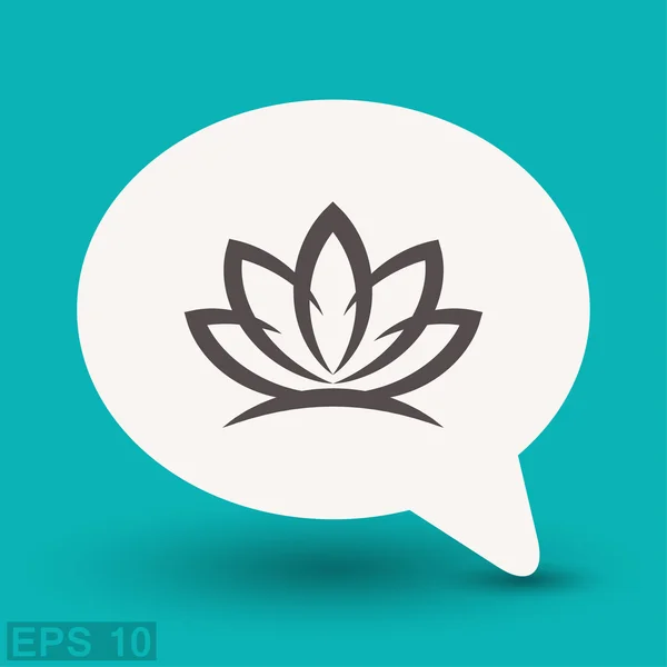 Pictograph of lotus for design. — Stock Vector