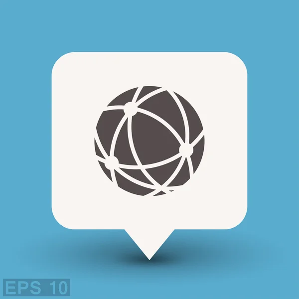 Pictograma de globo para design — Vetor de Stock