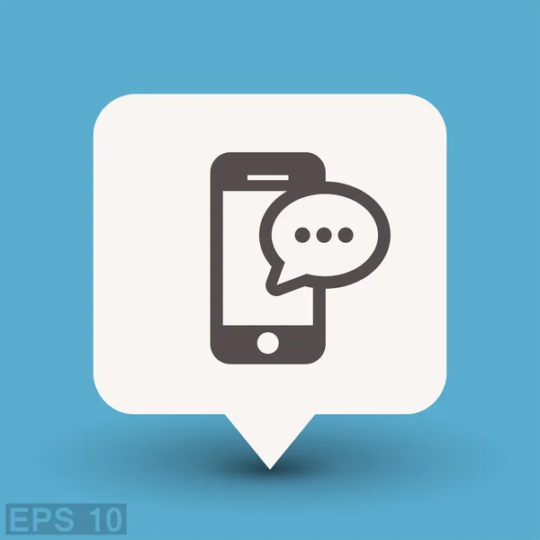Піктограма повідомлення або балачки на смартфоні — стоковий вектор