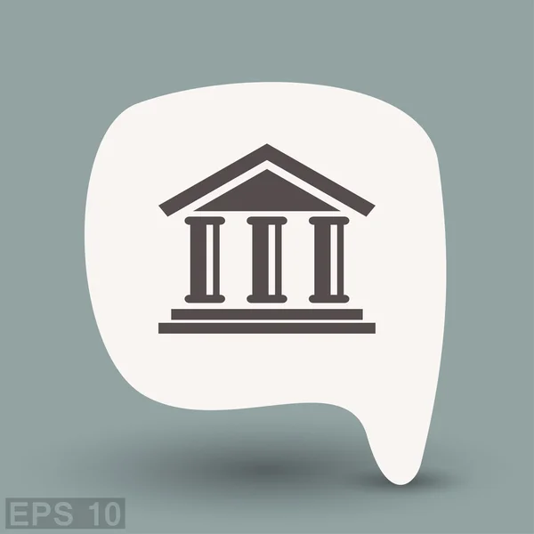 Pittogramma della banca — Vettoriale Stock