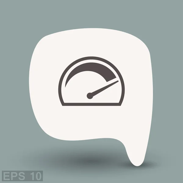 Pictograph of speedometer for design. — Stock Vector