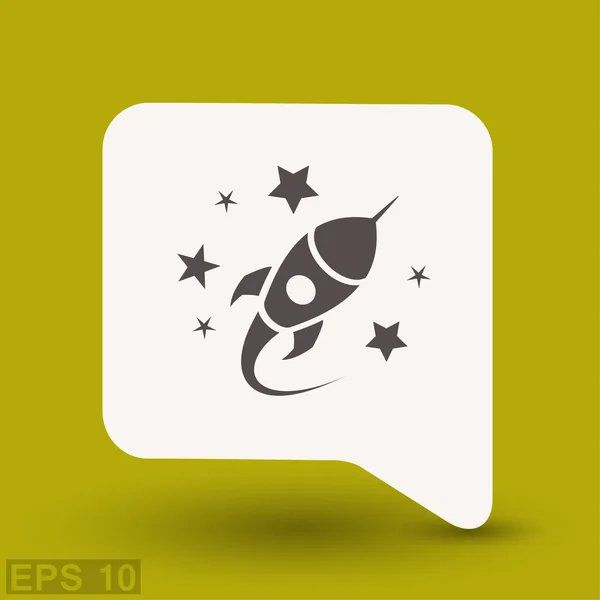 Rocket icon  for design. — Stock Vector
