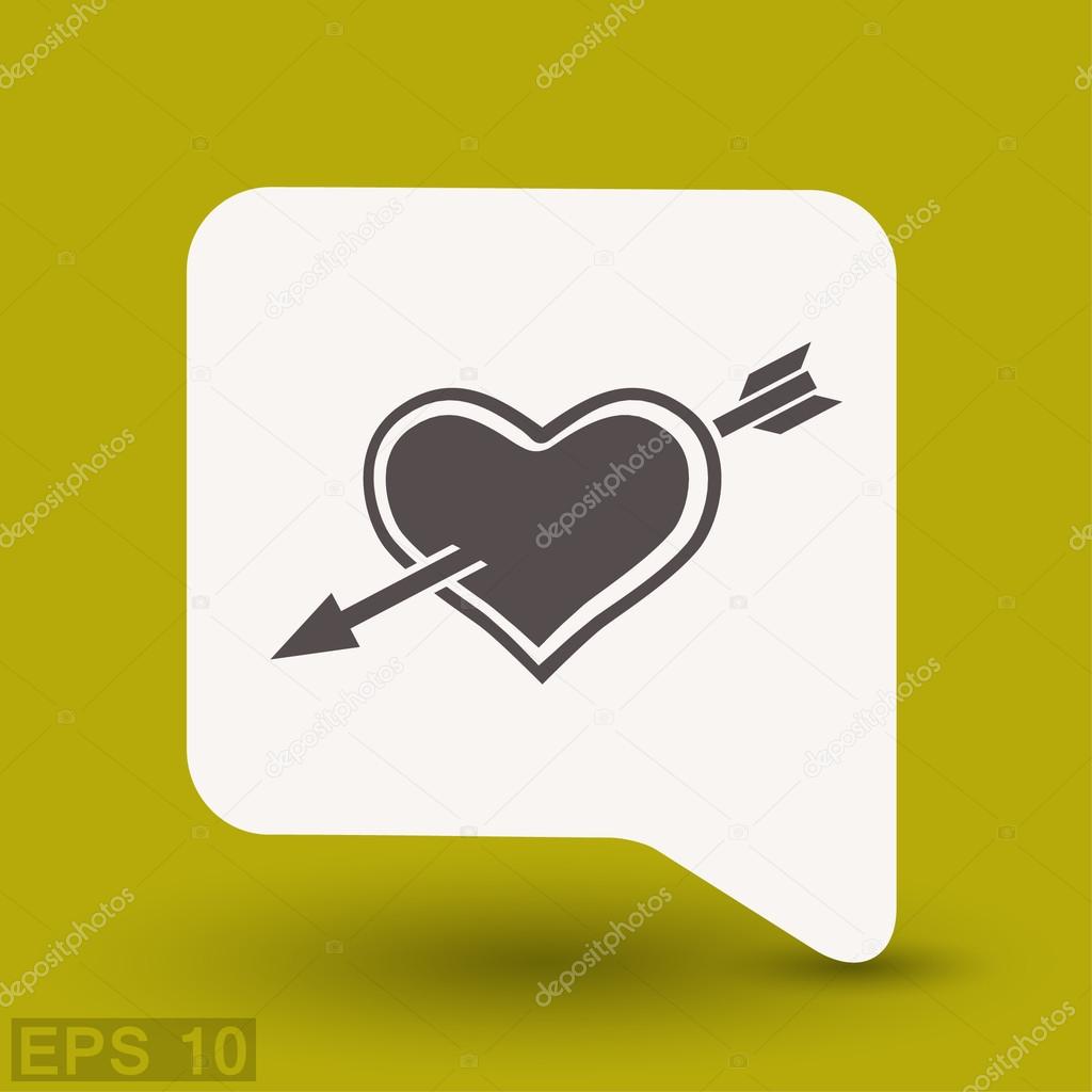 Pictograph of heart with arrow