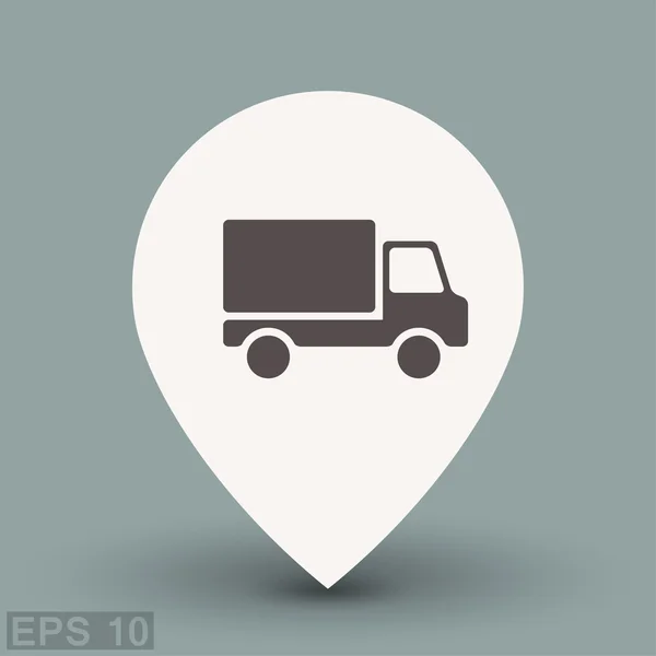 Pictogramme de camion pour la conception . — Image vectorielle