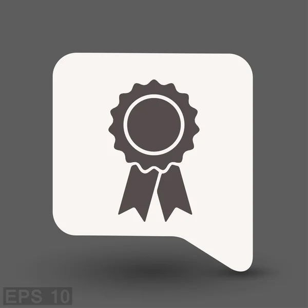 Pictograph of award for design. — Stock Vector