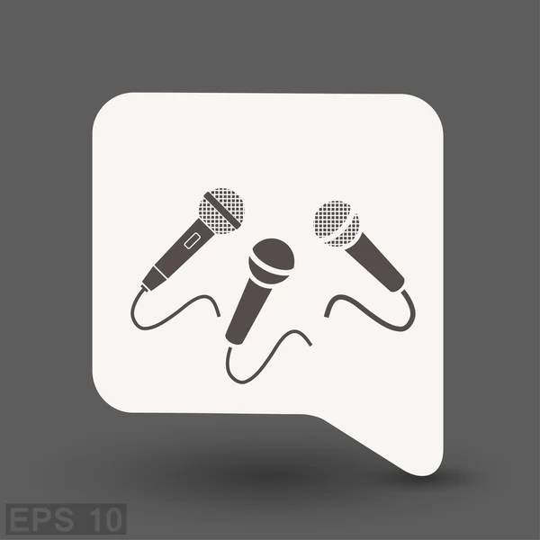 Microphone icon for design. — Stock Vector