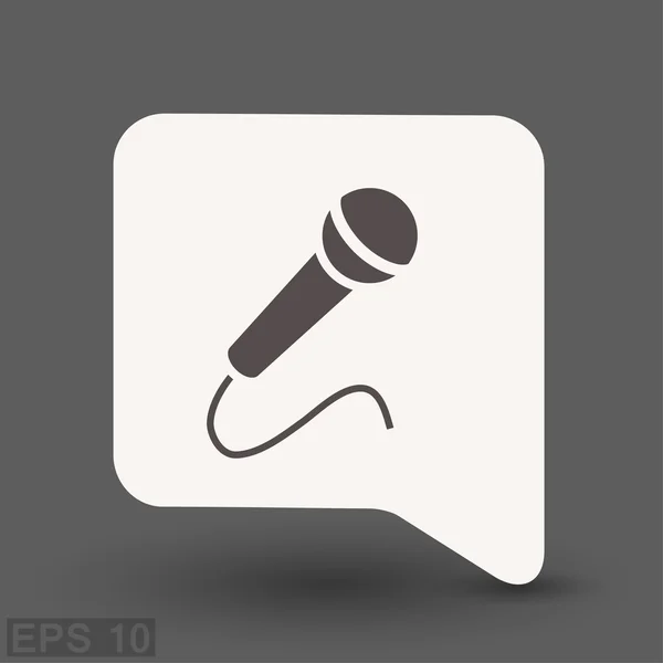 Microphone icon for design. — Stock Vector