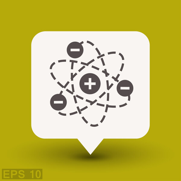 Pictograph of atom for design. 