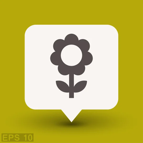 Symbol květiny pro design. — Stockový vektor