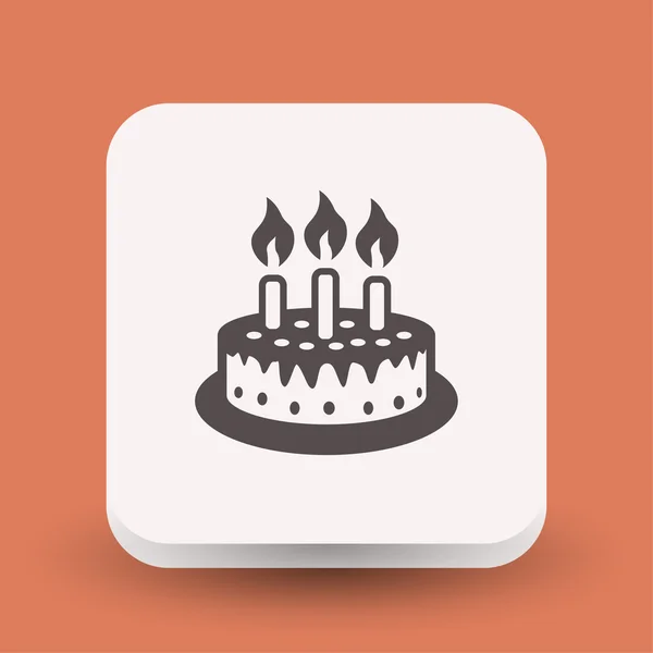 象形文的生日蛋糕 — 图库矢量图片