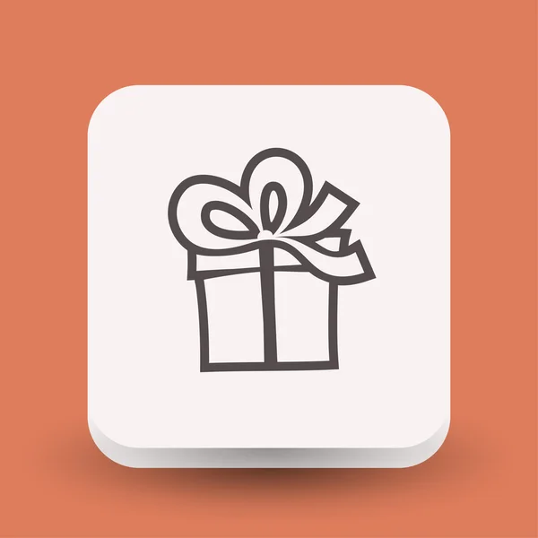 Pictogramme de cadeau pour le design . — Image vectorielle