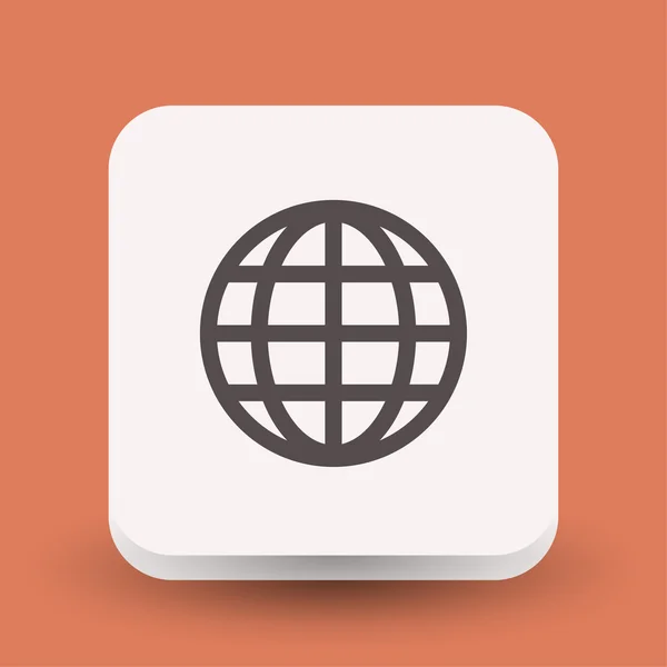 Pictograph van globe concept — Stockvector