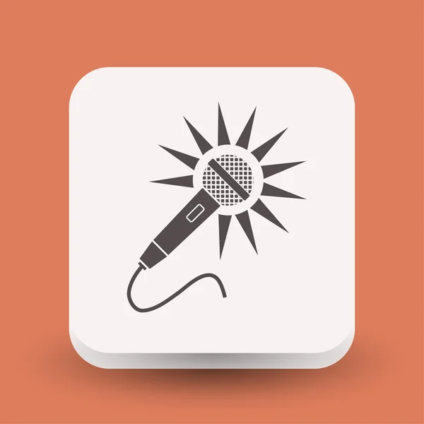 Icône de microphone pour la conception . — Image vectorielle