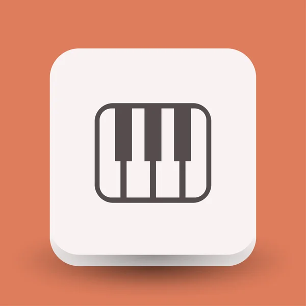 Pictograph of music keyboard — Stock Vector