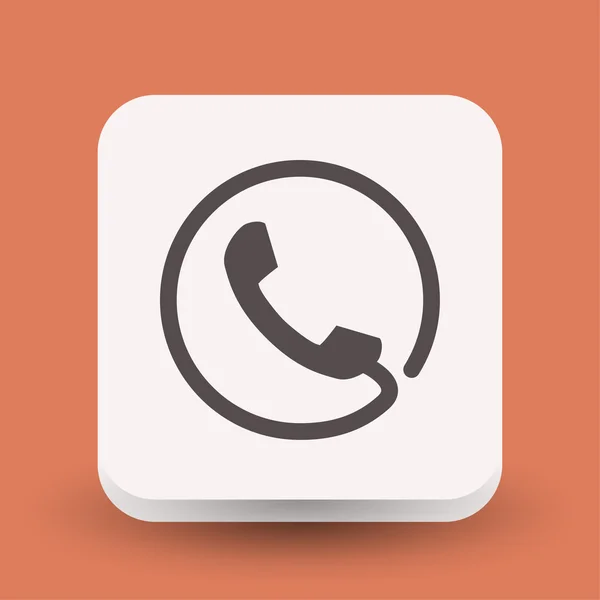 Pictograph van telefoon voor ontwerp. — Stockvector