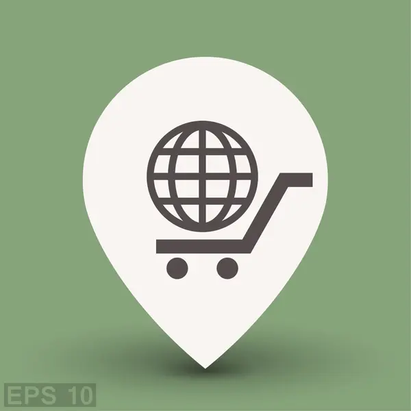 Pittogramma del globo per il design . — Vettoriale Stock