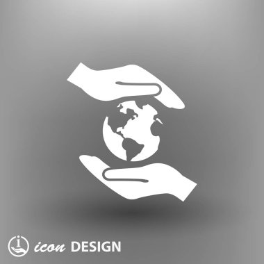 Ellerin simgesinde Küre  