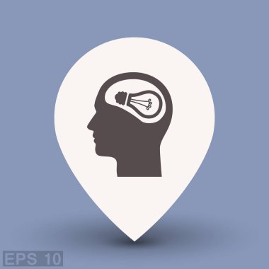 Ekibimizi ampul ve kafa kavramı simgesinin