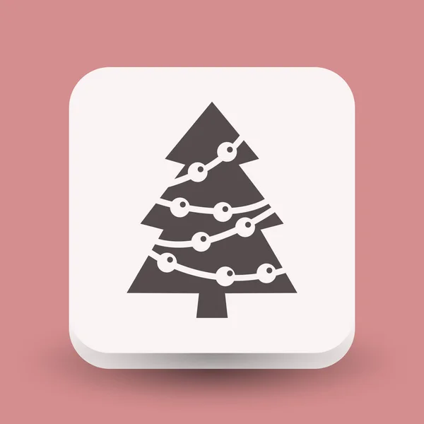 Pictograph van kerstboom — Stockvector