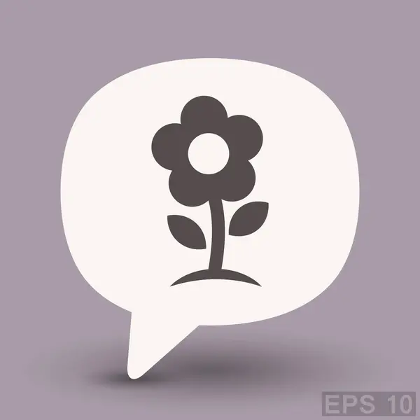 Symbol květiny pro design. — Stockový vektor