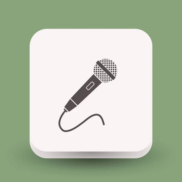 Icône de microphone pour la conception . — Image vectorielle