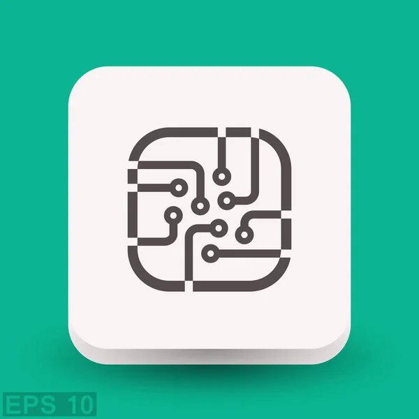 Pictograph of circuit board concept icon — Stock Vector