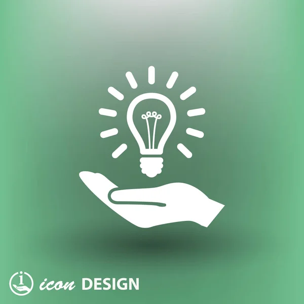 Idea light bulb icon — Stock Vector