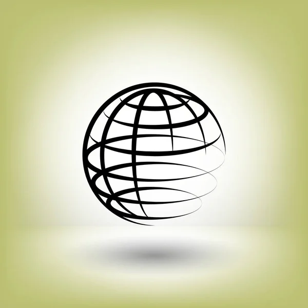 Pictografía del icono del globo — Archivo Imágenes Vectoriales