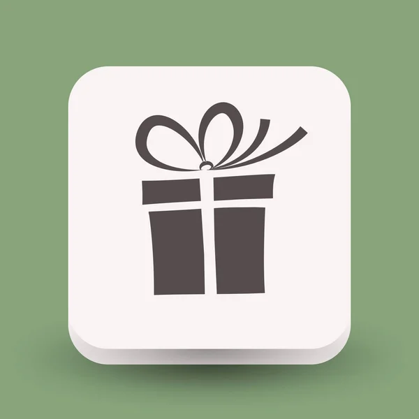 Pictograph van doos van de gift — Stockvector