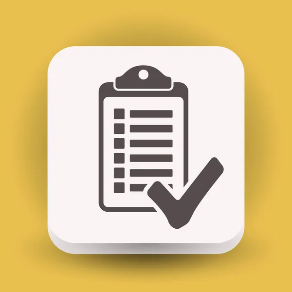 Checklist simple icon — Stock Vector