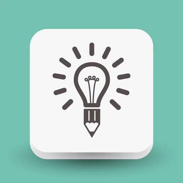 Idea light bulb icon — Stock Vector