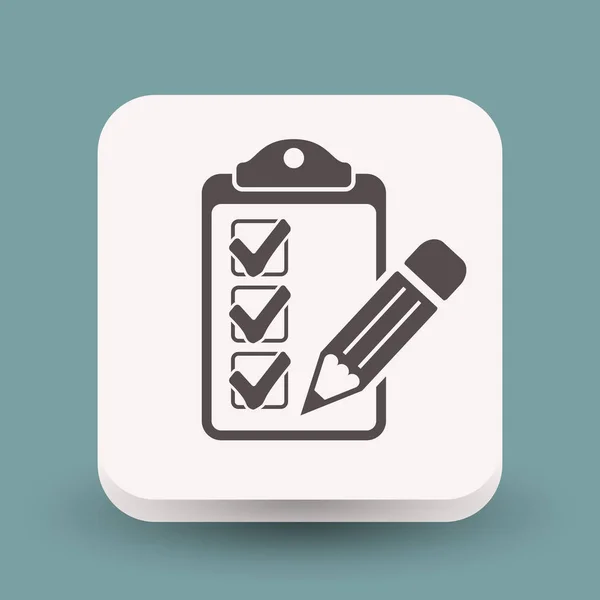 Checklist ícone simples — Vetor de Stock