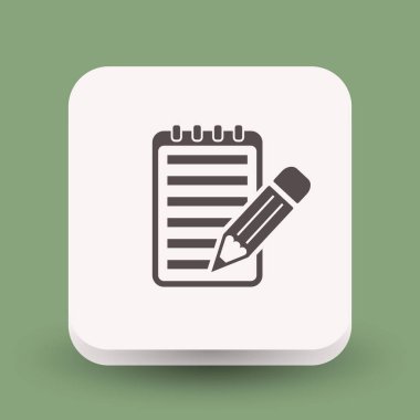 kalem Not basit simgesi