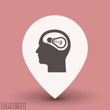 Ekibimizi ampul ve kafa kavramı simgesinin