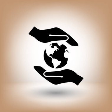 Ellerin simgesinde Küre  