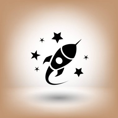 Roket simgesi tasarım için