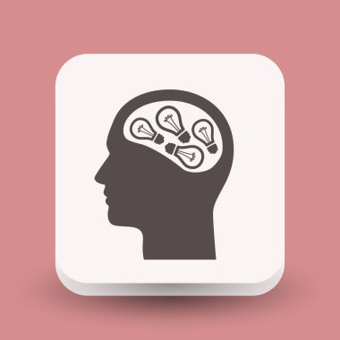 Ekibimizi ampul ve kafa kavramı simgesinin