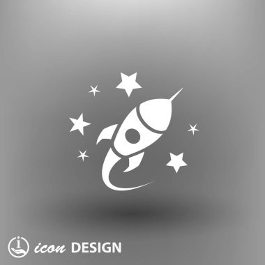 Roket simgesi tasarım için