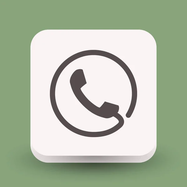 Pictograph van telefoon voor ontwerp — Stockvector