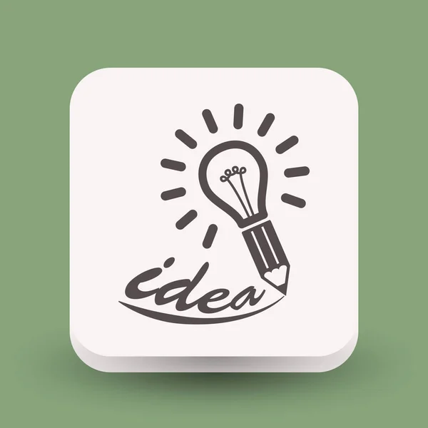 Idée icône ampoule — Image vectorielle