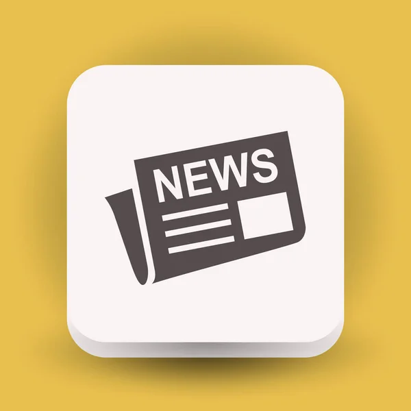 Noticias icono simple — Vector de stock