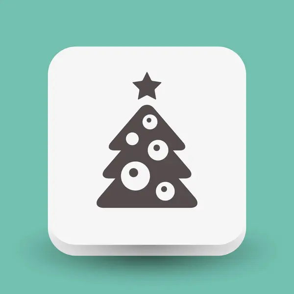 Pictograph van kerstboom — Stockvector