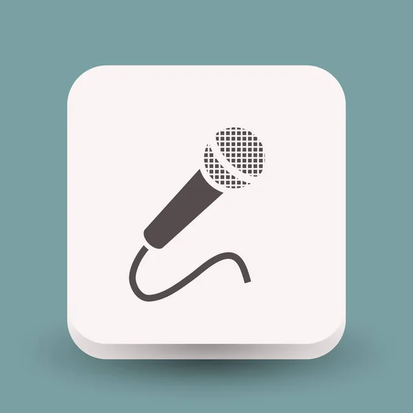 Icône de microphone pour la conception . — Image vectorielle
